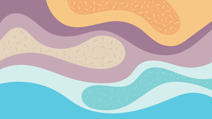 ABSTRACT BACKGROUND COLORFUL WITH HAND DRAWN SHAPES FLAT DESIGN VECTOR TEMPLATE FOR WALLPAPER, COVER DESIGN, HOMEPAGE DESIGN