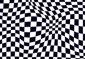 Obraz premium Psychedelic checkerboard pattern