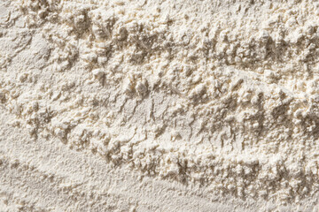 Abstract Cooking Background, Wheat Flour Texture Top View.