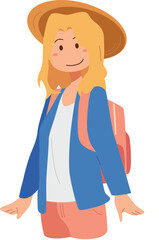 women traveling illustration