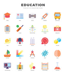 icons set. Education for web. app. vector illustration.