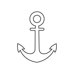 Anchor symbol logo. Anchor marine icon.