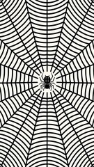 Obraz premium Seamless spider web. Connected black lines on white background