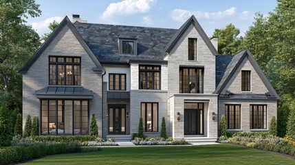 Obraz premium Elegant Home with Professional Staging and Textures