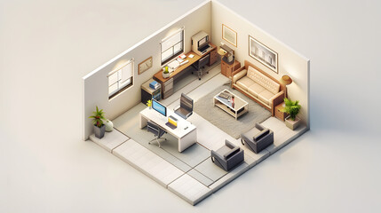 Private Office design 3D