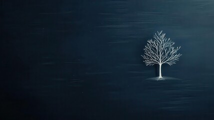 Visualization of a blackboard with an intricate chalk drawing of a tree, representing growth and progress, Tree drawing on blackboard, Symbolic and artistic