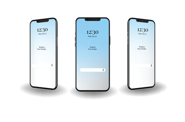 Realistic mobile phone mockup. Smart phone vector with isolated on white background.