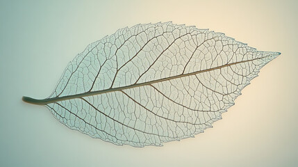 Obraz premium Intricate Leaf Skeleton on Gradient Background
