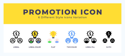 Promotion icon set. vector illustration.
