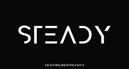 Creative modern technology alphabet fonts. Abstract typography urban sport, techno , fashion, digital, future creative logo font.
