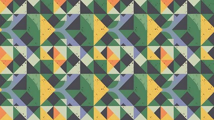 Grunge Seamless Geometric vector Patterns Set.