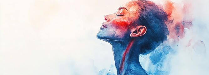 Serenity in Pain Management Watercolor Illustration