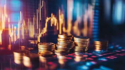 Gold Investment Analysis with Price Charts and Coins