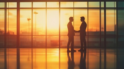 The business handshake deal