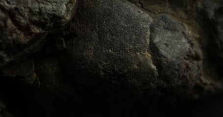 Close-up of Dark Basalt Rock Surface with Natural Texture
