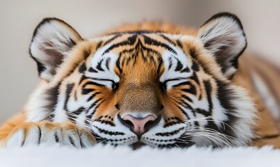 Fototapeta premium generation AI,tiger_taking_a_nap