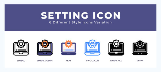 Settings symbol icon vector. symbol illustration