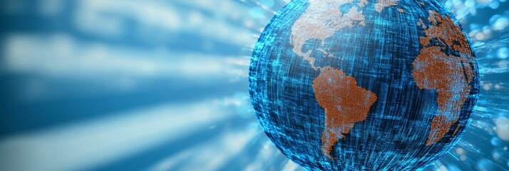 Digital World Global Network And Data Connections, Symbolizing Technology And Innovation