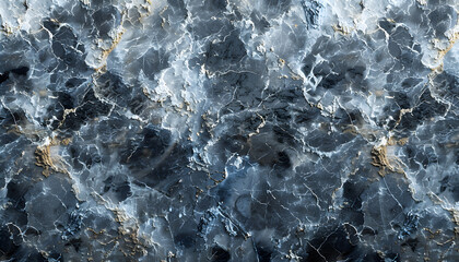 Obraz premium A stunning close-up of dark blue and gray marble, with intricate patterns and striking veins of gold, perfect for elegant design projects.