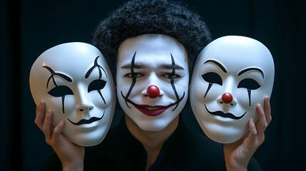 Man with Masks, face, faces, person, people, male