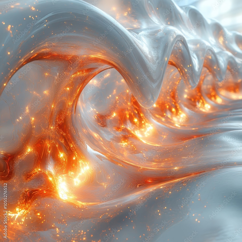 Poster exploring abstract fluid dynamics advanced scientific visualization techniques for research and inno