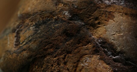 Close-up of Textured Brown Rock with Natural Patterns
