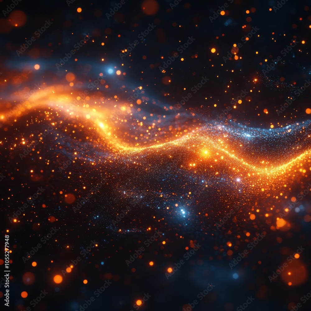 Poster exploring the unseen abstract visualizations in particle physics research and their impact on scient