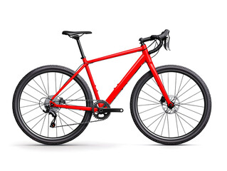 Fototapeta premium Side view racing bicycle, isolated on white background