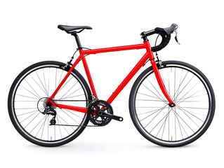 Fototapeta premium Side view racing bicycle, isolated on white background