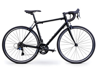 Fototapeta premium Side view racing bicycle, isolated on white background