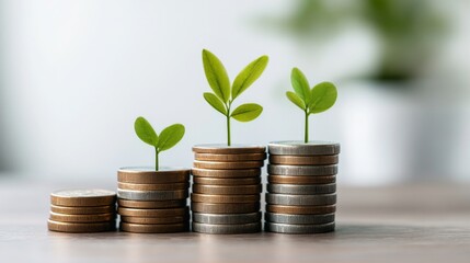 Growth of Investments with Natural Elements in 3D Style