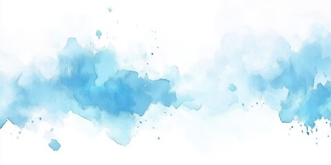 Fototapeta premium Soft Blue Watercolor Abstract Background