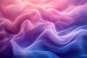 Fototapeta premium Composition of smooth lines in purple and blue colors with an empty area for text at the bottom.