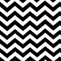 Seamless Geometric Chevron Zigzag  Pattern Black and White