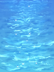 キラキラ光る水面　海　イラスト素材