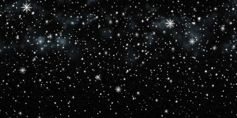 Obraz premium Isolated Falling Snow in Dark Background