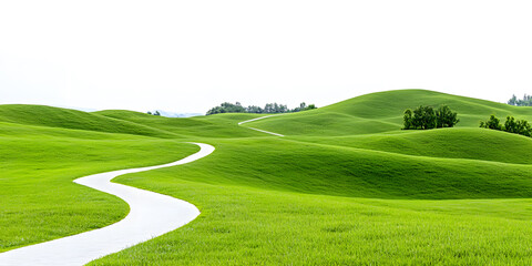 Obraz premium Panoramic green hills background