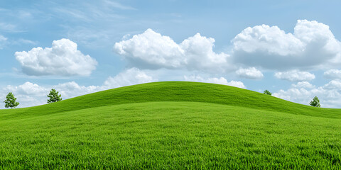 Obraz premium Panoramic green hills background