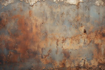 Processed collage of orange rust metal surface texture. Background for banner, backdrop or texture