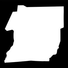 Menaka region map, administrative division of Mali. Vector illustration.