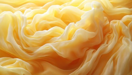 Bright Yellow Fabric Texture Background, Abstract Swirls of Soft, Light Yellow Material, Positive and Uplifting Vibe, Bold Colors, Warm and Sunny Aesthetic, Perfect for Websites, Social Media, and