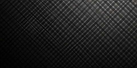 Fototapeta premium Black Grid-Like Pattern With Crisscrossing Lines Creating A Textured, Diamond-Shaped Design