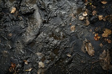 Photo of Muddy pond of wet soil. Background texture for backdrops or mapping