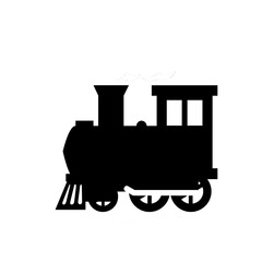 steam locomotive isolated on white