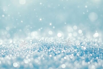 Abstract winter background. Snow shining in the sun. Winter background, wallpaper, poster or banner