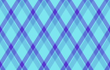 Argyle pattern of geometric rhombus. Harlequin check wallpaper design. Classic diamond shaped textile material for web background, print fabric clothing, sweater, wrapping paper, gift card, invitation