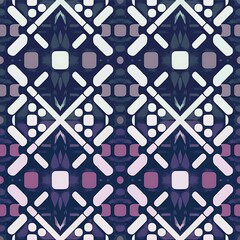 Fototapeta premium Abstract seamless tileable pattern. Grunge abstract grunge vintage pattern. Tribal ikat style. Vector image.