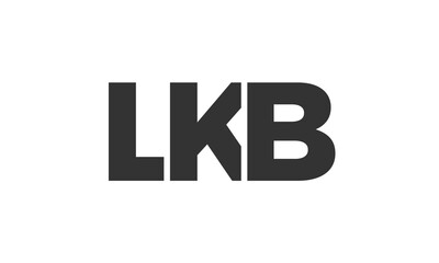 LKB logo design template with strong and modern bold text. Initial based vector logotype featuring simple and minimal typography. Trendy company identity.