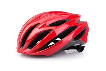 Fototapeta premium Side view Bicycle helmet, isolated on white background