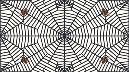 Obraz premium Seamless spider web. Connected black lines on white background
